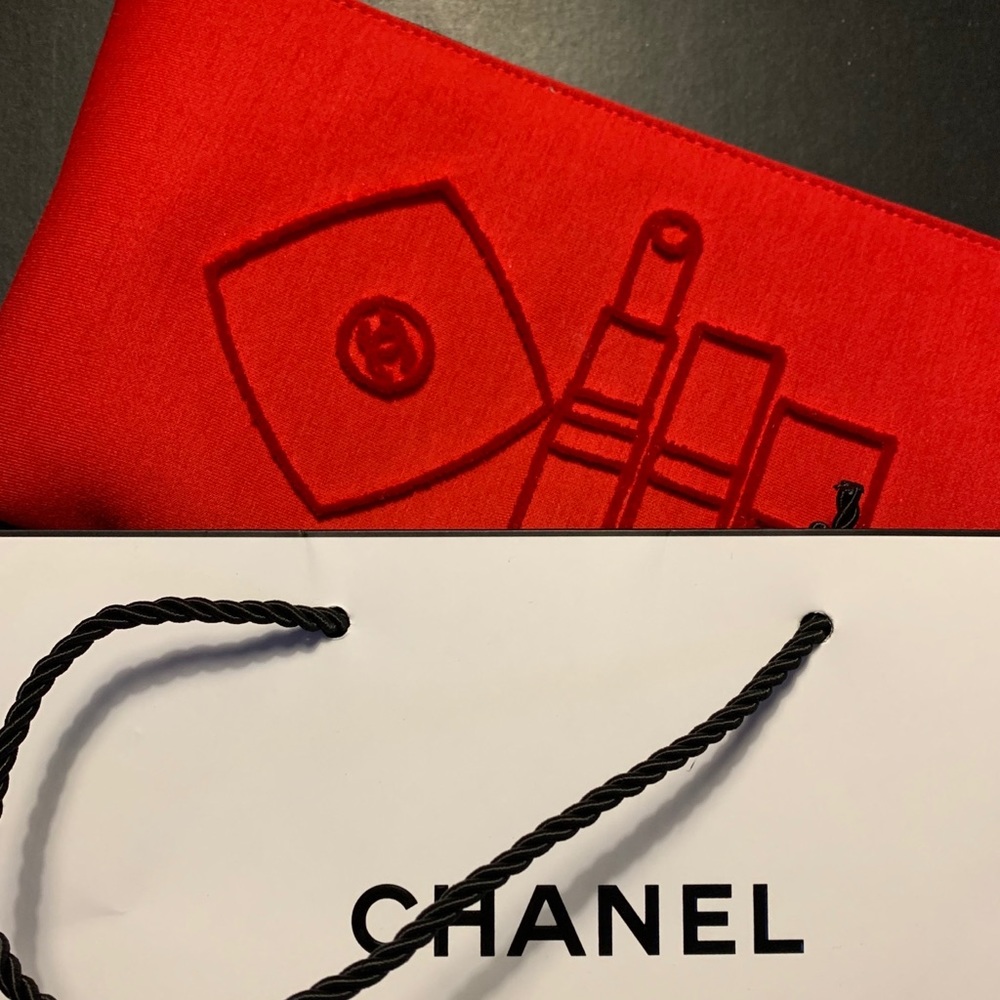 Chanel makeup bag